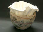 Bone China Form in Stoneware Vessel