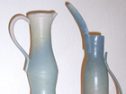 Tall Stoneware Pouring Vessels, Thrown