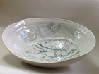 'Birdsong' series, large porcelain bowl, slipcast, w45cms - Private collection