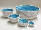Bone china crumples size range h8cm x w25cm to h3cm x w4cm