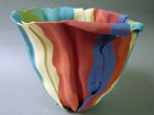 Bone china folded colour form - Private Collection