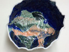 Large bone china rumple Corals w25cm